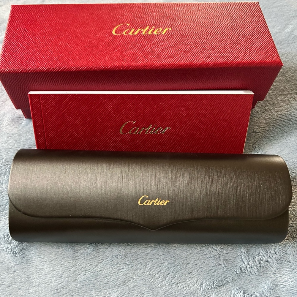 Men’s Cartier gold and Brown sunglasses